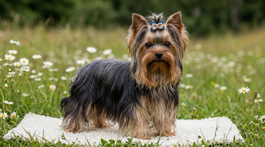Yorkshire Terrier - elegancki pies z kokardką